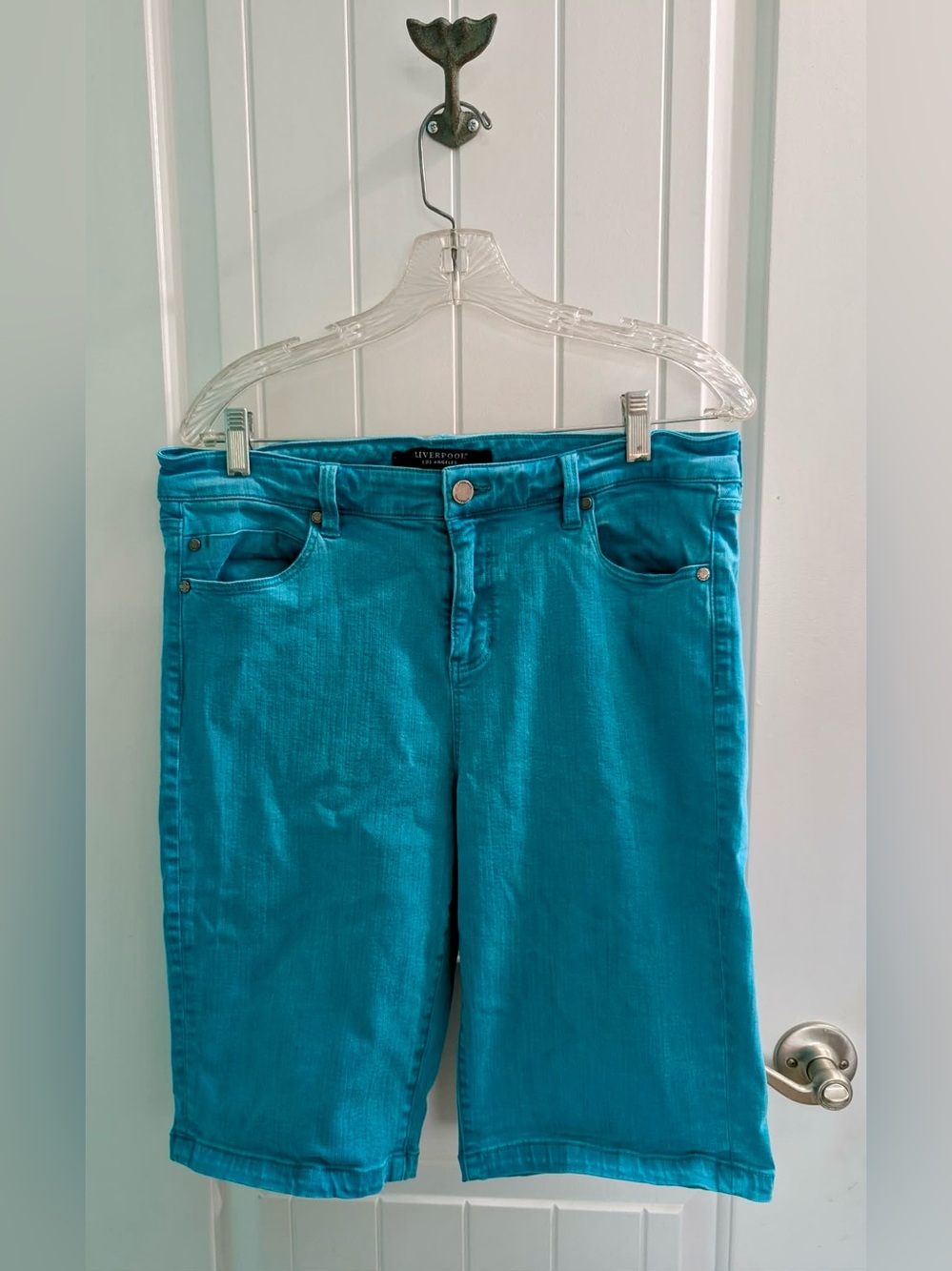 Liverpool turquoise Bermuda shorts size 14. I have 2 pairs of these shorts.